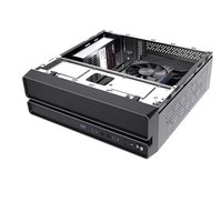 Casing PC Mini ITX MATX Mid Tower Gaming Baja Tipis, Chassis Komputer Desktop Tipis, Catu Daya 1U, Bisnis Kantor