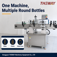 Étiqueteuse automatique électrique multifonctionnelle à commande PLC, haute productivité, pour étiquetage de bouteilles en demi-cercle complet ou partiel