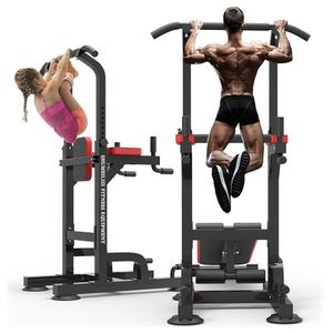 Home Fitness Gym Equipment Boxeo Ajustable Multifunción Pull up Bar Dip Station Rack Chin up Power Tower con Lat Pulldown - Product Image 3