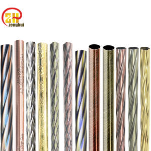 <span class=keywords><strong>Comores</strong></span> Îles Rétro Antique Simple Embouts De Rideau Double Supports Fer Or Rose Tringles À Rideaux Ensemble - Product Image 6