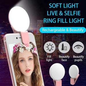 Портативный компактный прочный практичный трехстоп затемняющий круг зажим для фотосъемки зажим для освещения мобильного телефона светодиодный свет для селфи кольцо - Product Image 3