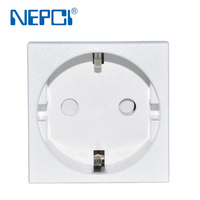 Prise de sortie européenne Prise Pop 250V 16A XJY-QB-57 45*45mm Bureau d'hôpital ignifuge PC BLANC