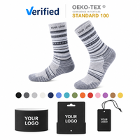 Chaussettes de randonnée thermiques personnalisées en gros, chaussettes de trekking durables et renforcées, fournisseur de chaussettes de sport d'extérieur anti-humidité