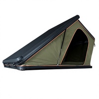 Tente de toit de voiture imperméable à coque rigide pour le camping, quatre saisons, cadre en aluminium, pliable, 4 personnes, SUV 4x4, abri extérieur en coton