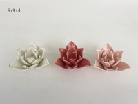 Porte-encens Lotus blanc brûleur d'encens en céramique bâton de fleur pour Yoga Studio salon décor à la maison (2.1 pouces) fait à la main