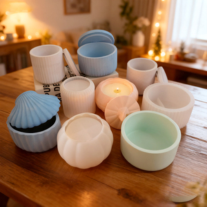 Vòng lưu trữ hộp Silicone khuôn lưu trữ đồ trang sức trang trí nội thất DIY Nhựa đúc khuôn nhiều phong cách trong kho - Product Image 1