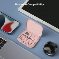 Câble de données multifonctionnel USB-C/Micro USB 60W 3A avec connecteurs rotatifs à 180 degrés, gaine TPE, charge rapide 6-en-1