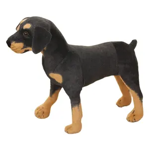 Lifelike cão de pelúcia, macio alemão, molde, animal de pelúcia, borda da collie
