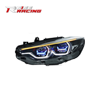 Rise Racing Nuevo Faro LED de Repuesto de 12V 6000K con Ojo de Ángel Azul para BMW F30 320i 325i
