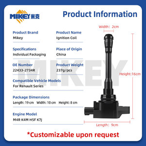 <span class=keywords><strong>Bobine</strong></span> <span class=keywords><strong>d</strong></span>'<span class=keywords><strong>allumage</strong></span> moteur MIKEY 224332734R pour Renault <span class=keywords><strong>Clio</strong></span> III Kangoo II Megane III Scenic III Dacia Sandero Pièces automobiles de haute qualité - Product Image 3
