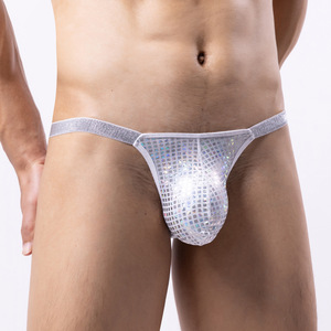 Breathable and Comfortable <strong>Men's</strong> Low-Rise Thong Underwear with Fashionable Design Logo on Waist-ODM Service - Product Image 4