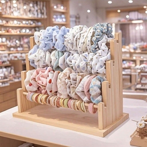 Support de rangement pour bijoux en bois massif, présentoir pour bracelets et cordons, porte-clés accessoire, poteau de présentation de style urbain - Product Image 1