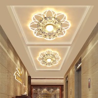 Lustre moderne en cristal LED de 20 cm pour couloir, luminaire suspendu