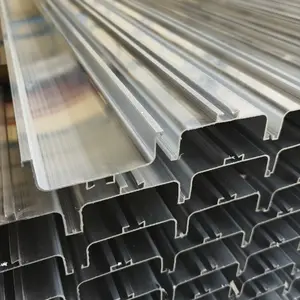 Aluminium teranodisasi modis profil aluminium U U Horizontal tanpa pegangan tak terlihat untuk lemari dapur