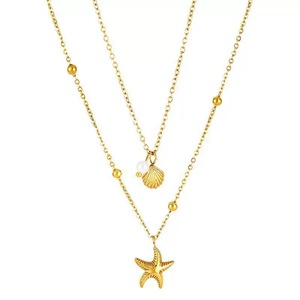 Collana con ciondolo a forma di stella marina in acciaio inox 316L in acciaio inox e stile oceano collana pendente a forma di sole da donna <span class=keywords><strong>collo</strong></span> catena di gioielli <span class=keywords><strong>collare</strong></span> De Acero inossidabile - Product Image 4