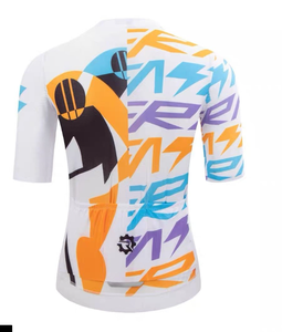 Maillot de cyclisme à manches courtes personnalisé avec logo imprimé par sublimation, séchage rapide, multicolores, pour hommes et femmes, course sur route, événement de club - Product Image 3