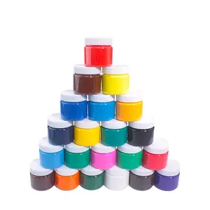 Vendita diretta dalla fabbrica di pittura artistica Amazon Brandable fornisce vernice acrilica multicolore da 100ml Set di colori metallici personalizzabili