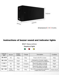 LED Ekranlı Bekleme Durumunda <span class=keywords><strong>UPS</strong></span> Yedek Güç Kaynağı 600VA 220VAC Kesintisiz Güç Kaynağı - Product Image 2