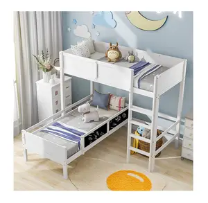 Lits superposés en bois de haute qualité pour enfants, meilleur mobilier de dortoir de chambre à coucher