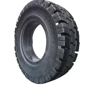 solid tire 12.00-24 rubber tyre for trailers forklifts telehandlers manufacturer