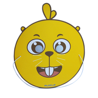 Masque en papier cartonné avec logo personnalisé, masque de fête d'animaux de dessin animé