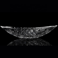 Ensemble de bols en verre taillé style arabe en forme de bateau, décor gravé, écologique, durable, pour servir les fruits, pour les fêtes, la table, la maison