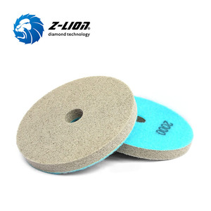 Almofada de polimento de fibra de diamante, 75mm 100mm 125mm 150mm molhado, para quartzo, mármore granito - Product Image 5