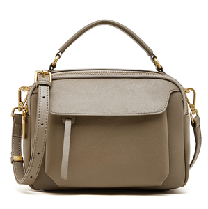 Sac fourre-tout décontracté en faux daim taupe, sac à bandoulière, sac à main zippé, sac sous le bras pour les trajets quotidiens - Product Image 1