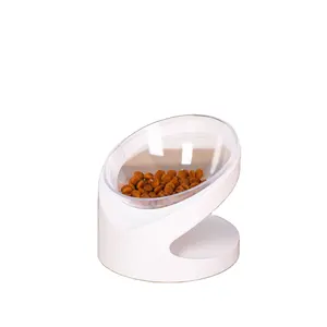 투명 경사 아크릴 스마트 상승 명확한 먹이 고양이 그릇 높은 고양이 그릇 플라스틱 애완 동물 그릇