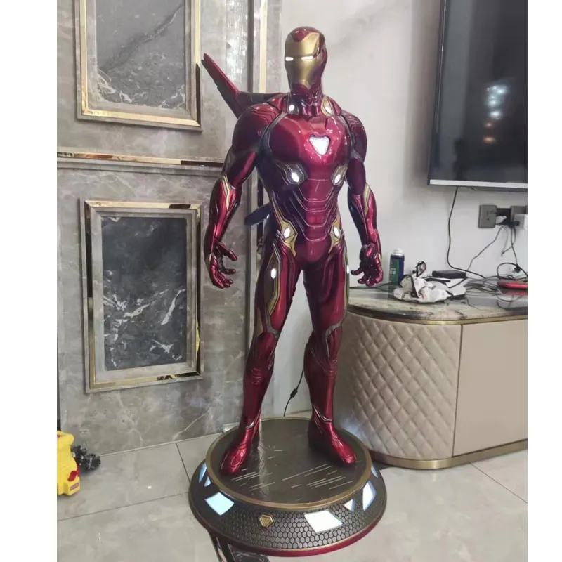 Yüksek kalite Marvel süper kahraman heykel 1/2 mk50 mk46 demir adam reçine heykeli ev dükkanı açık dekor