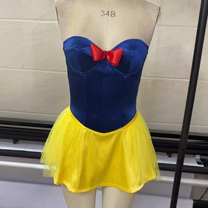 Costume di Halloween transfrontaliero Europa America, Lingerie modellante seducente a tema <span class=keywords><strong>Biancaneve</strong></span>, Mini <span class=keywords><strong>abito</strong></span> in rete con fiocco, Pezzo unico - Product Image 1