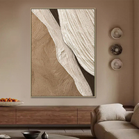 Grande peinture murale 3D moderne, peinte à la main, abstraite, texturée, sur toile, paysage marin moderne, œuvre d'art murale 3D