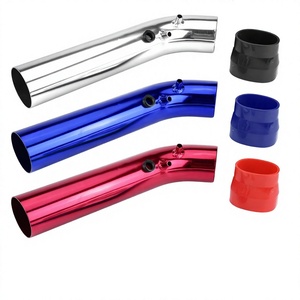 Kit de tuyau d'admission d'air en aluminium de 3 pouces, rouge, universel, adapté à la mise à niveau et à la rénovation - Product Image 4