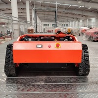 Tondeuse à gazon robotisée télécommandée, homologuée CE EPA, pour tous terrains, avec chenilles en caoutchouc agricoles