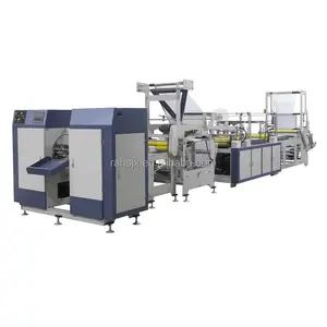 HSLJ-800 new style flat-open plastic hdpe garbage bag making machine plastic polythene t shirt bag manufacture making machine