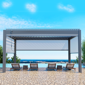 Pergola motorisée en aluminium <span class=keywords><strong>pour</strong></span> l'extérieur, auvent <span class=keywords><strong>pour</strong></span> l'ombre du soleil, <span class=keywords><strong>abri</strong></span> contre la pluie, balcon, <span class=keywords><strong>piscine</strong></span> - Product Image 5