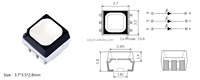 3535 RGB SMD LED PLCC-6 Diode à puce 20mA*3 à surface noire pleine couleur Garantie 3 ans