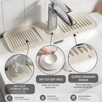 Tapis anti-éclaboussures en silicone pour robinet, version étendue, auto-drainant, protection isolante pour cuisine, vente en gros