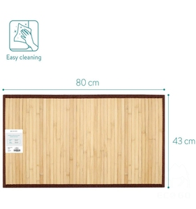 Natural Bamboo Bathroom <b>Mat</b> <b>Large</b> Bamboo Area Rug Anti Slip Kitchen Floor <b>Mat</b> Bamboo Matting Carpet - Product Image 2