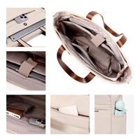 Nouvelle sacoche d'ordinateur portable imperméable pour voyage, simple, couleur unie, motif lettres, grande capacité, rembourrée, personnalisable avec logo