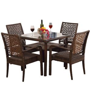 Outdoor Stackable Balcony Metal Wicker <strong>Ratan</strong> <strong>Dinning</strong> Cane Dining Arm Bistro Plastic Rattan <strong>Chairs</strong> Patio Furniture Garden <strong>Chair</strong> - Product Image 1