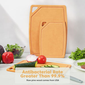 Tabla de Cortar de Fibra de Madera Natural, No Tóxica, No Porosa, Tabla de Cortar Compuesta para <span class=keywords><strong>Carne</strong></span>, Frutas y Verduras para Cocina - Product Image 4