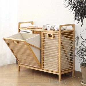 <span class=keywords><strong>Commode</strong></span> en bambou pour chambre à coucher, meuble de rangement mural, étagère de rangement pour vêtements, <span class=keywords><strong>panier</strong></span> à <span class=keywords><strong>linge</strong></span> en bambou - Product Image 2