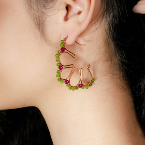 Bedems Bán Buôn Năm Cánh Hoa Mận Hoa Tai Cho Phụ Nữ Truyền Thống Hoa Trang Sức Phụ Kiện - Product Image 3