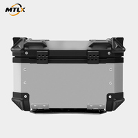 Boîte à bagages arrière portable 36L en aluminium pour moto, avec protection anti-collision des coins, installation simple, idéale pour la livraison quotidienne - Vente chaude