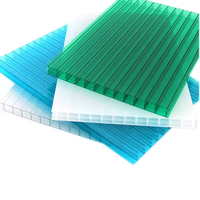 Panneau alvéolaire en polycarbonate à trois parois avec revêtement UV pour serres
