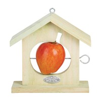 2021 Apple House a prova di scoiattolo mangiatoia per uccelli frutta mangiatoia per uccelli in legno