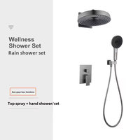 Système de douche thermostatique encastré de luxe haut de gamme FSH OEM en laiton avec robinet de baignoire et cartouche céramique anti-fuite