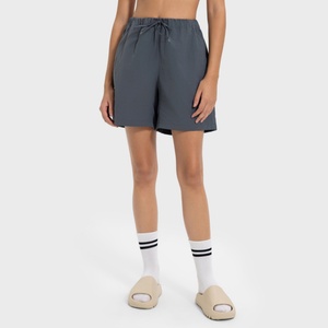 Shorts de sport pour femmes, taille haute, leggings de course, doublure élastique, cordon de serrage, entraînement sportif - Product Image 2