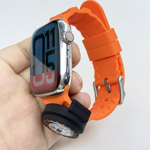 Correa de Silicona Deportiva con Diseño de Onda para <span class=keywords><strong>Apple</strong></span> <span class=keywords><strong>Watch</strong></span> Ultra <span class=keywords><strong>SE</strong></span>, con Correa <span class=keywords><strong>Apple</strong></span> Compass - Product Image 6